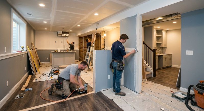 Finished Basement Renovation in Alpharetta, GA